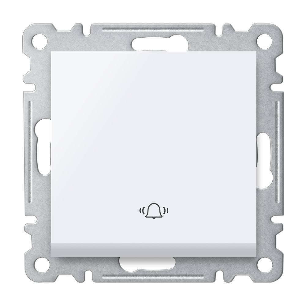 KLINGELTASTER ( Einsatz + Wippe ) LUNIS Alpinweiss