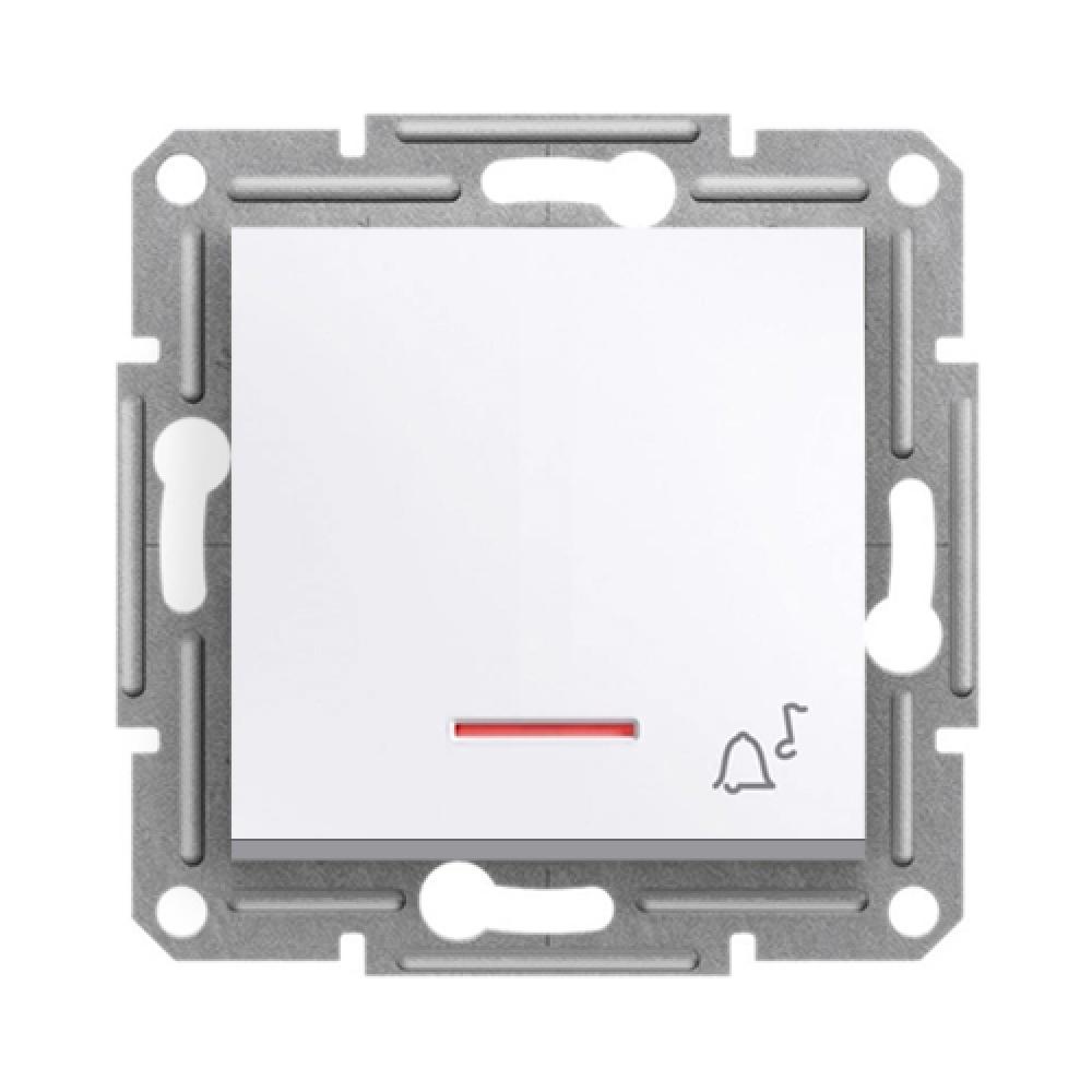 KLINGELTASTER MIT LED OHNE RAHMEN ASFORA WEISS