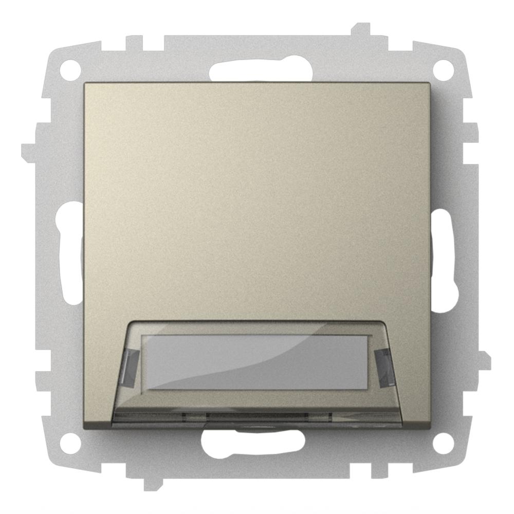 KLINGELTASTER mit NAMENSCHILD (Einsatz + Wippe) ZENA Titanium