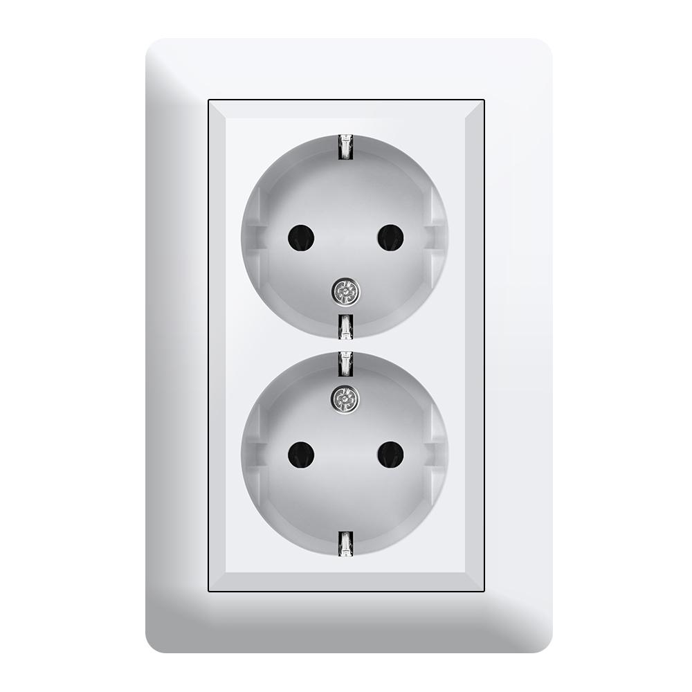 KOMBISTECKDOSE auf einem Sockel LUNIS Alpinweiss