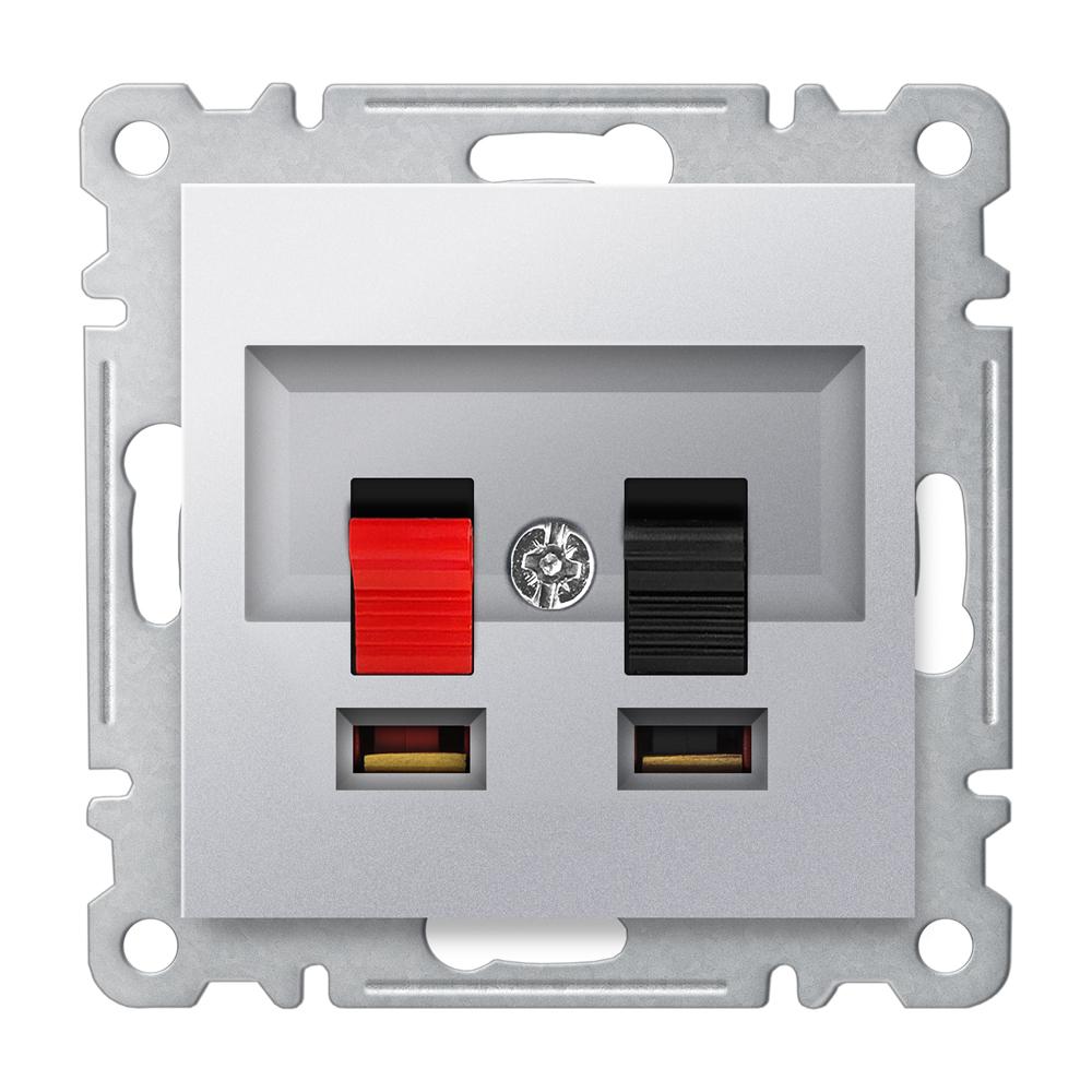 LAUTSPRECHERDOSE ( Einsatz + Deckel ) KAREA Met. Silber