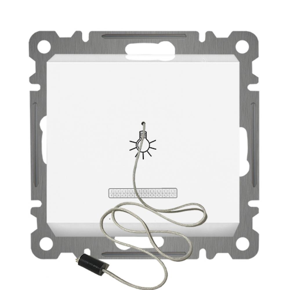 ZUGSCHALTER mit LED ( Einsatz + Wippe ) LUNIS Alpinweiss