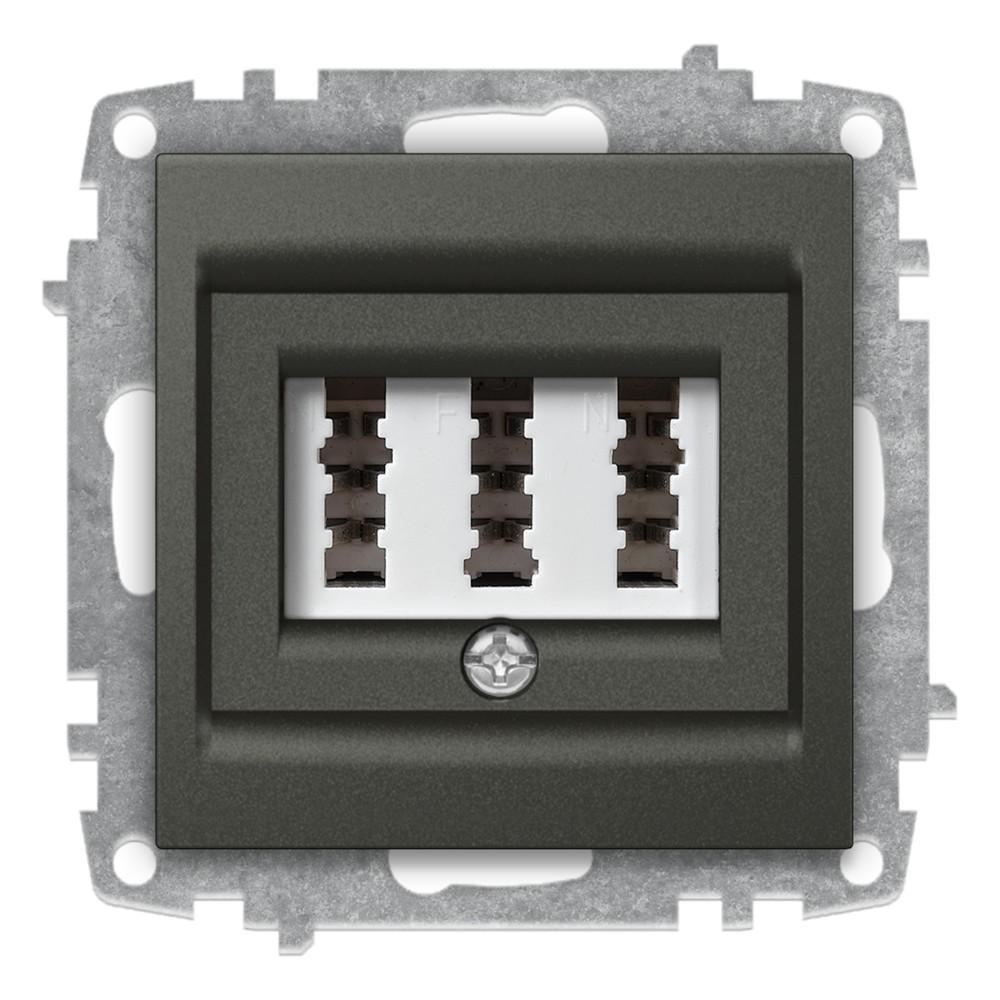 TAE NFN TELEFONDOSE (Einsatz + Deckel) ZENA Anthrazit