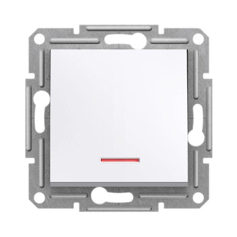 EIN UND AUSSCHALTER MIT LED OHNE RAHMEN ASFORA WEISS