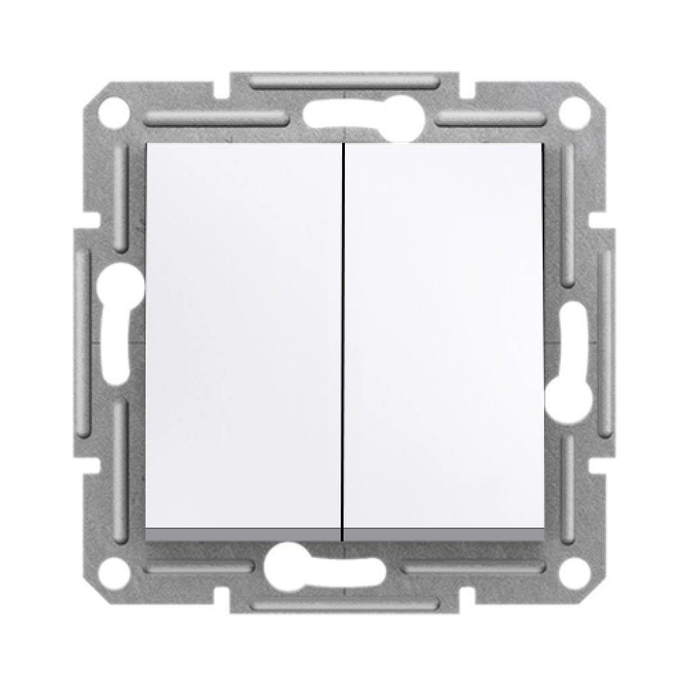 DOPPELTASTER OHNE SYMBOL OHNE RAHMEN ASFORA WEISS