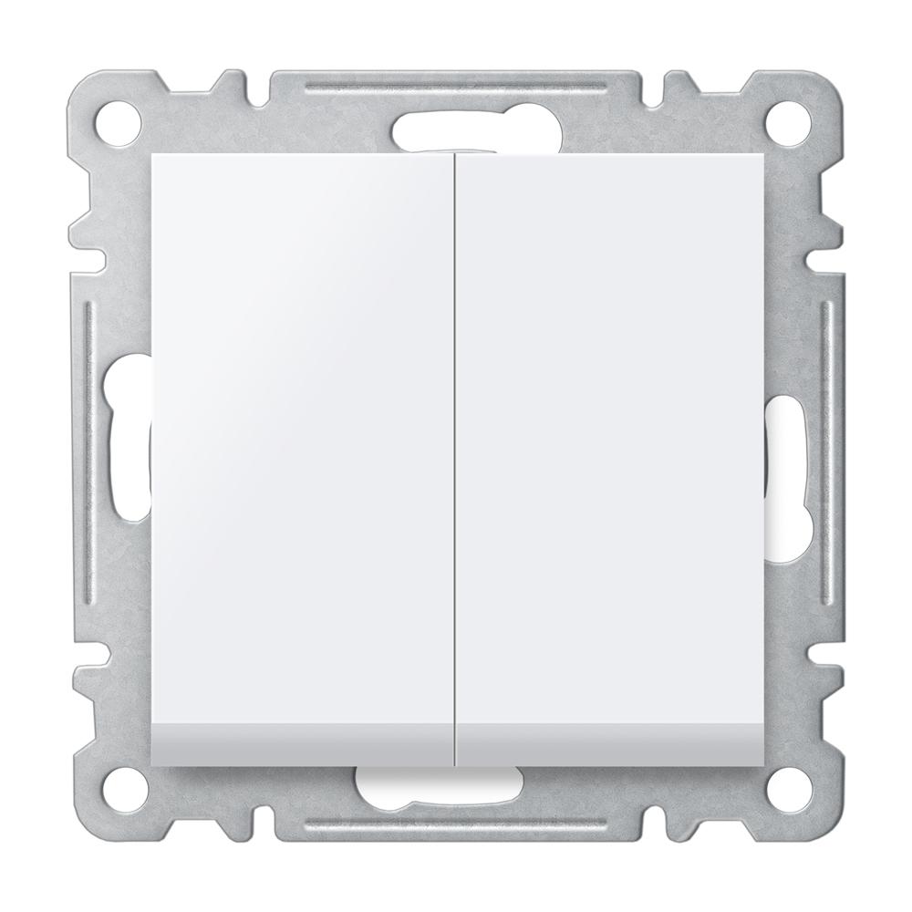 SERIENWECHSELSCHALTER ( Einsatz + Wippe ) KAREA Alpinweiss