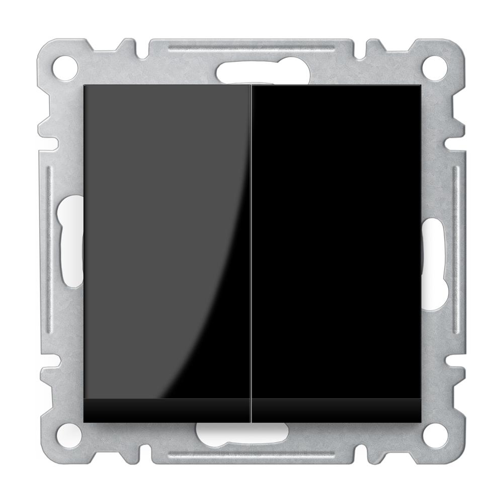 SERIENSCHALTER ( Einsatz + Wippe ) LUNIS Schwarz