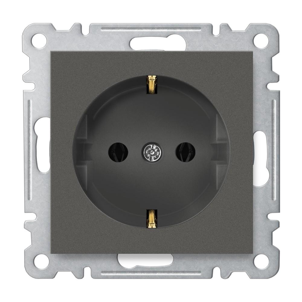 STECKDOSE ( Einsatz + Deckel ) KAREA Anthrazit