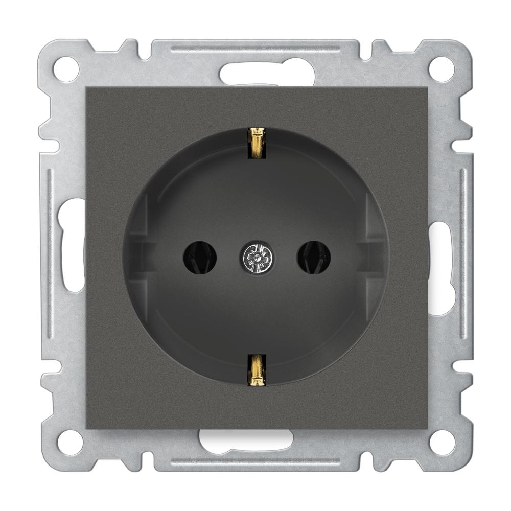 STECKDOSE ( Einsatz + Deckel ) LUNIS Anthrazit