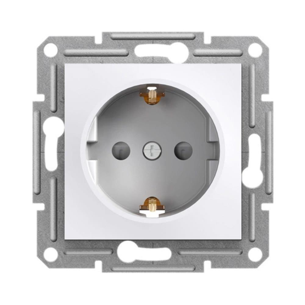 STECKDOSE MIT KINDERSICHERUNG OHNE RAHMEN ASFORA WEISS