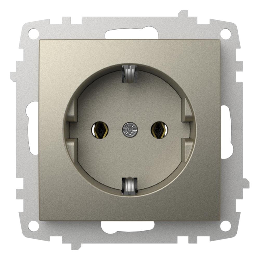 STECKDOSE (Einsatz + Deckel) ZENA Titanium