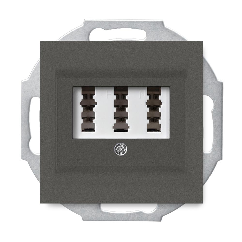 NFN TAE Telefon Anschlussdose ( Einsatz + Deckel ) KAREA Anthrazit