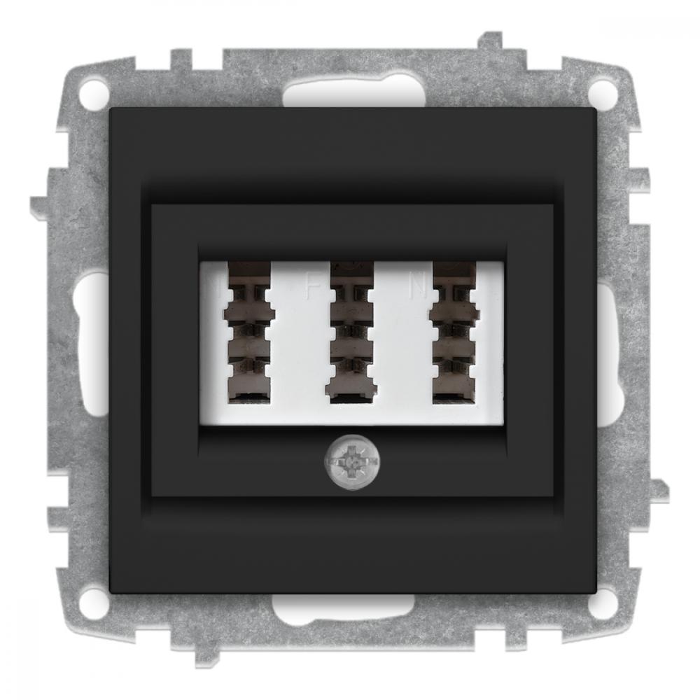 TAE NFN TELEFONDOSE (Einsatz + Deckel) VEGA Vantablack