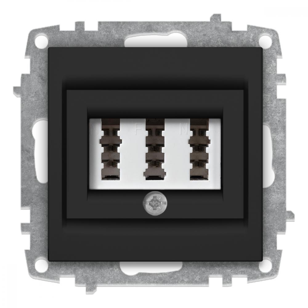 TAE NFN TELEFONDOSE (Einsatz + Deckel) ZENA Vantablack