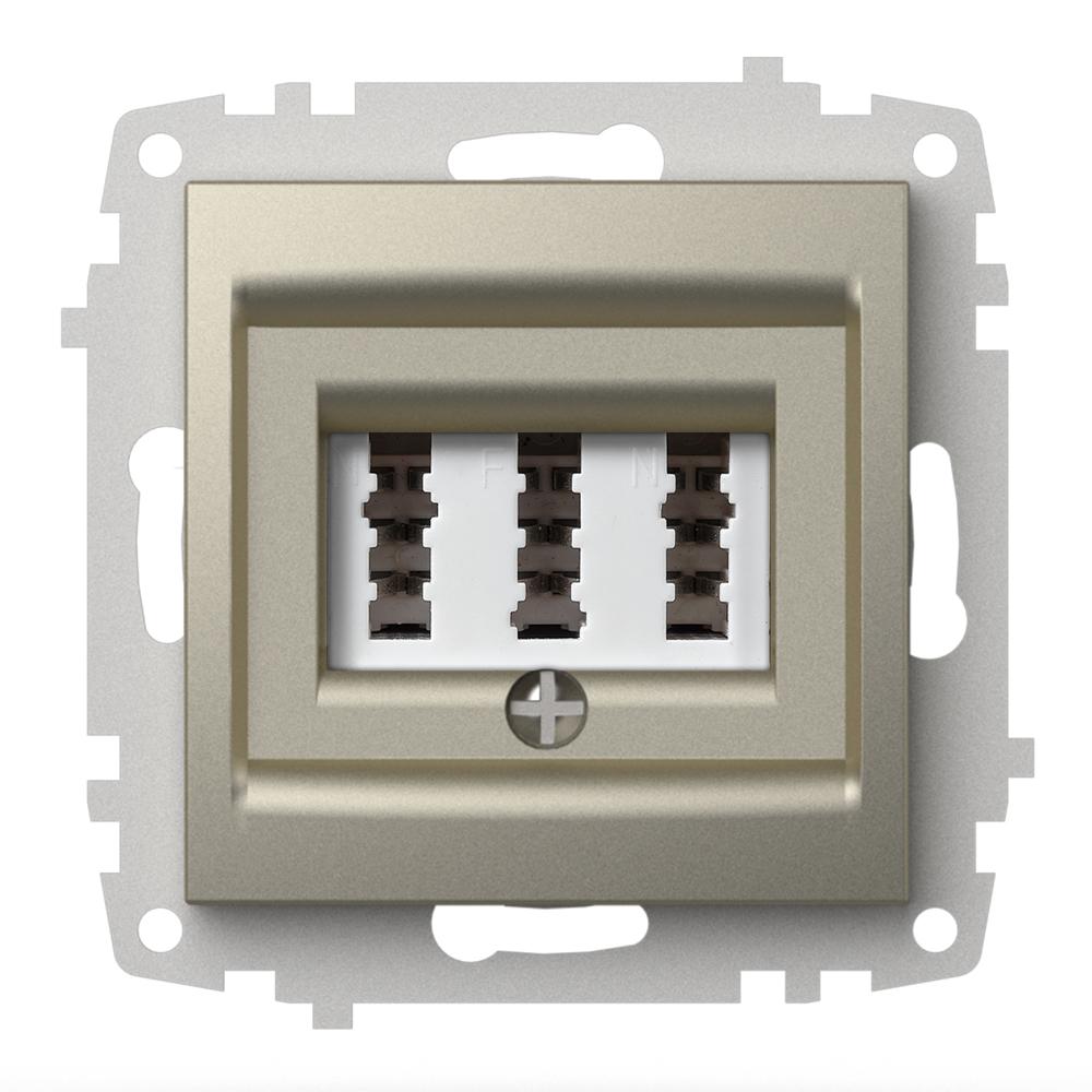 TAE NFN TELEFONDOSE (Einsatz + Deckel) ZENA Titanium