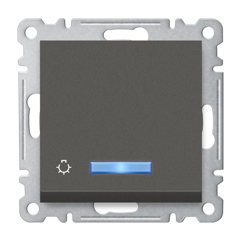 TASTER mit LED ( Einsatz + Wippe ) KAREA Anthrazit