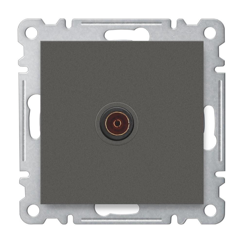 TV DOSE KABELDOSE DURCHGANG 6dB ( Einsatz + Deckel ) KAREA Anthrazit