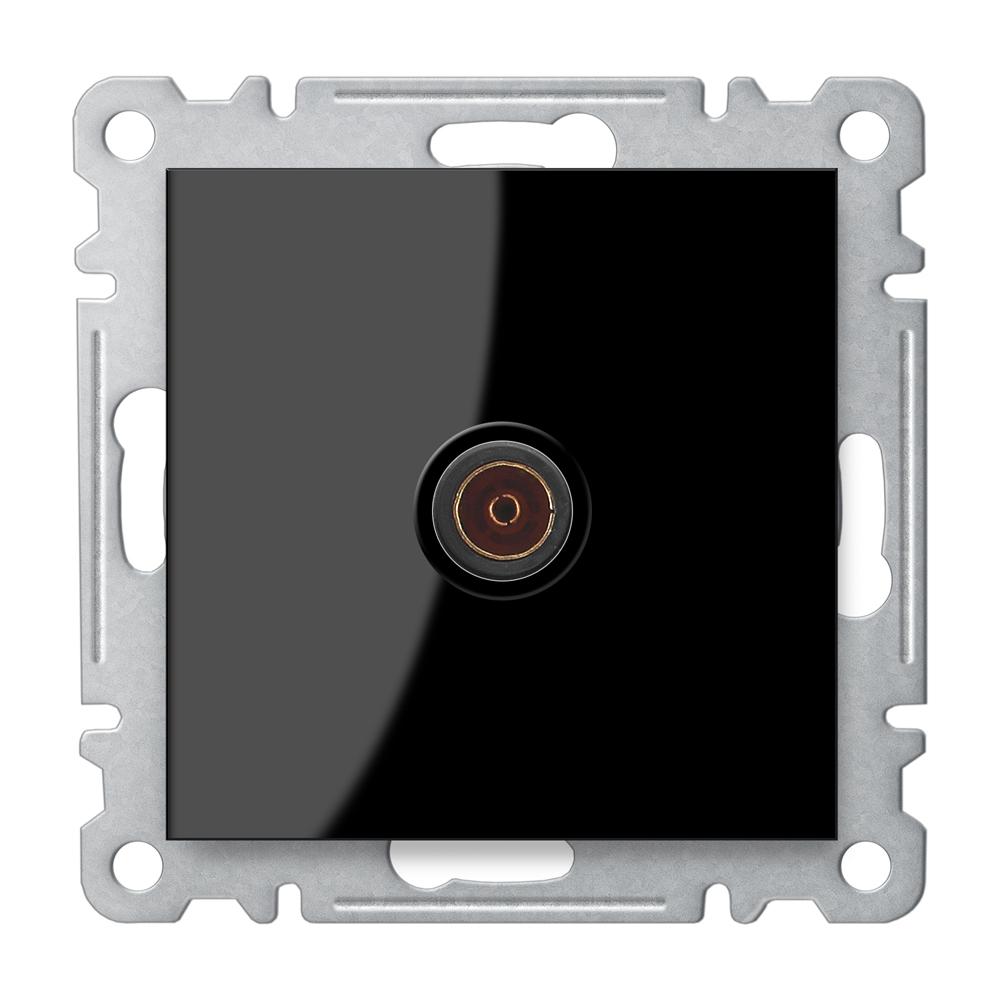 TV DOSE KABELDOSE DURCHGANG 6dB ( Einsatz + Deckel ) KAREA Schwarz