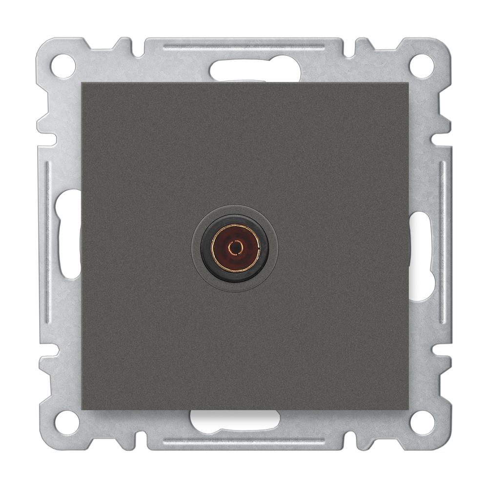 TV DOSE KABELDOSE END 4dB ( Einsatz + Deckel ) LUNIS Anthrazit