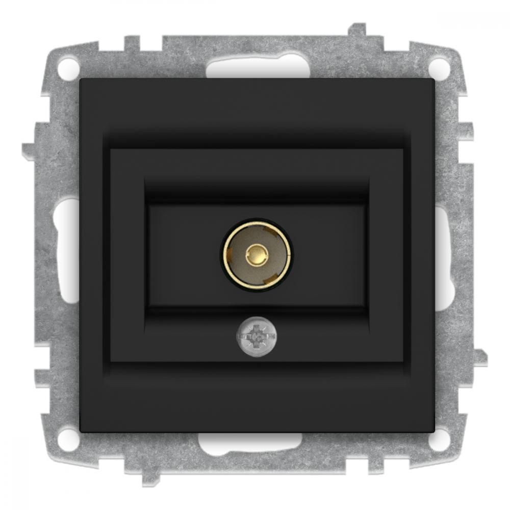 TV DOSE DURCHGANG WEIBL. 1 LOCH (Einsatz + Deckel) ZENA Vantablack