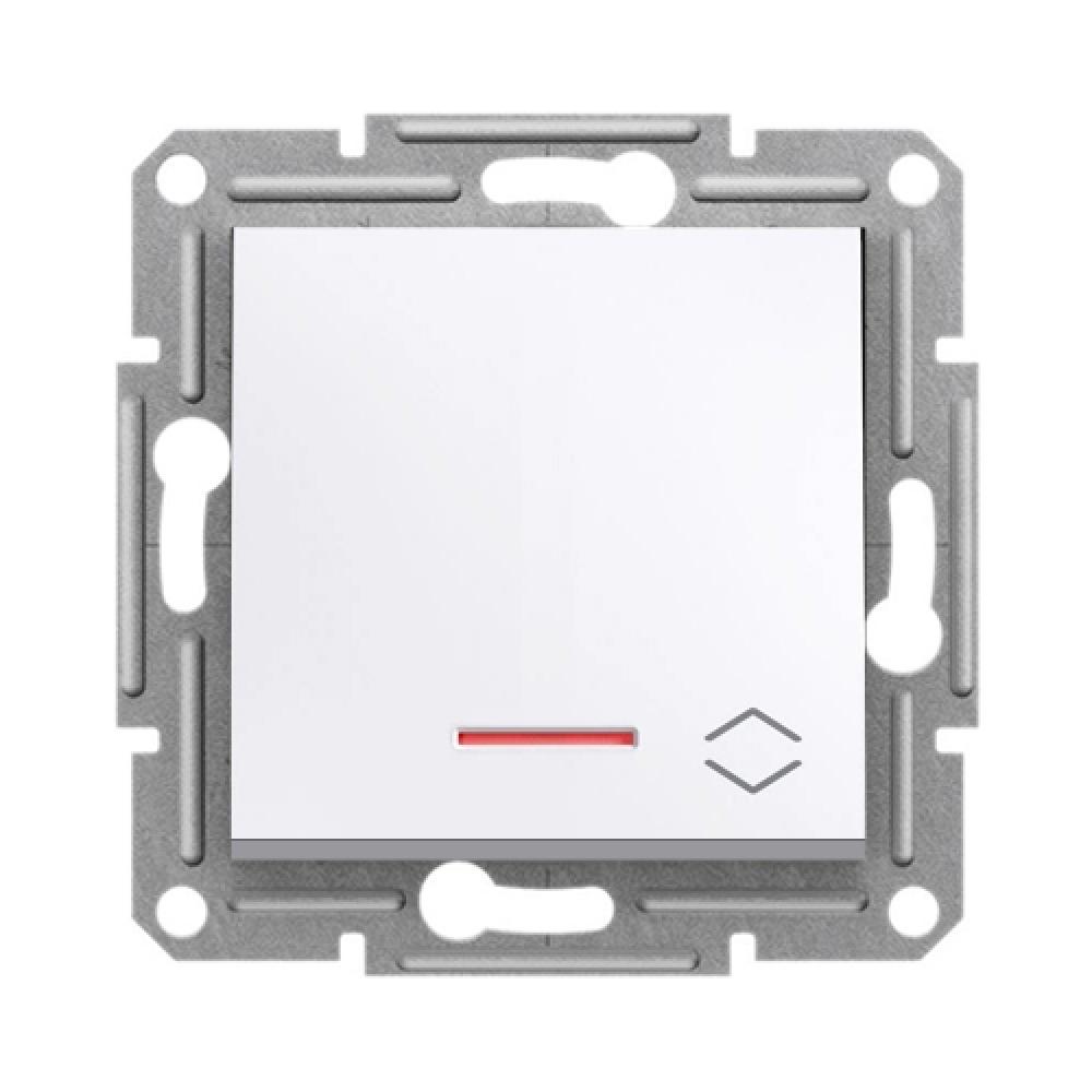WECHSELSCHALTER MIT LED OHNE RAHMEN ASFORA WEISS