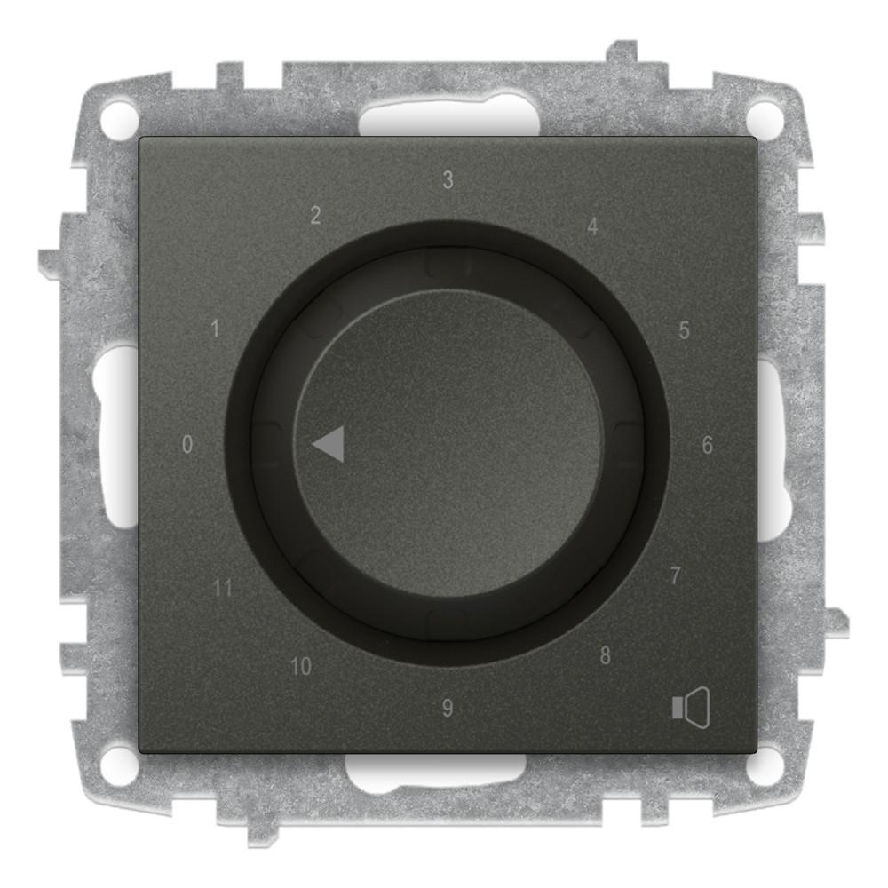 LAUTSPRECHERREGLER (Einsatz + Drehscheibe) ZENA Anthrazit