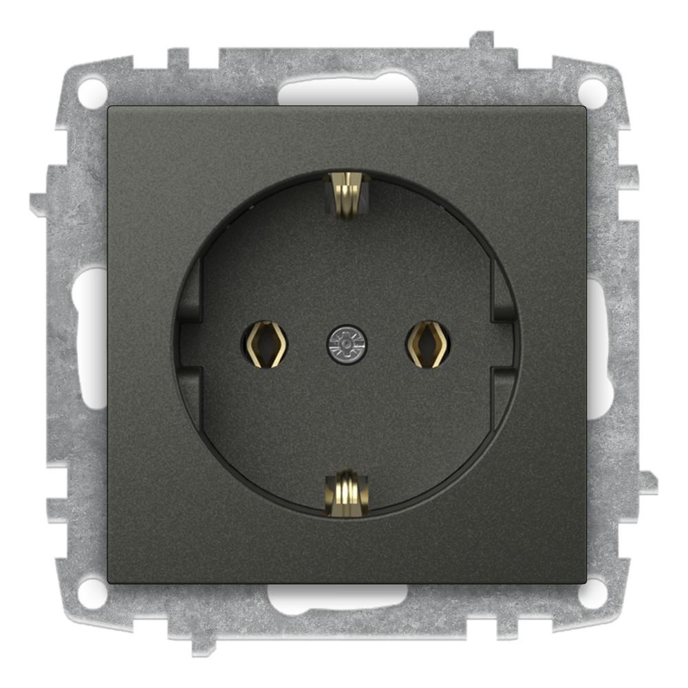 STECKDOSE ( Einsatz + Deckel ) ZENA Anthrazit