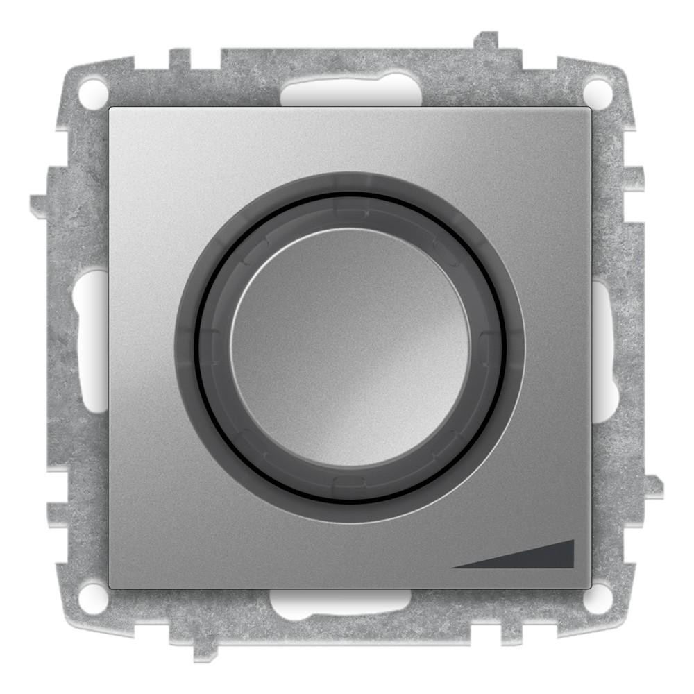 DREHDIMMER 5-300W LED DIMMER (Einsatz + Drehscheibe) ZENA Met. Silber
