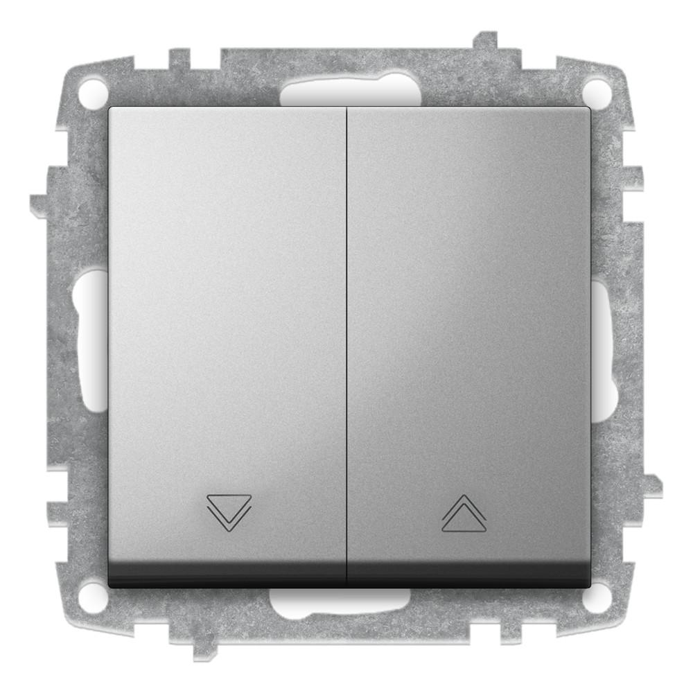 JALOUSIETASTER (Einsatz + Wippe) ZENA Met. Silber