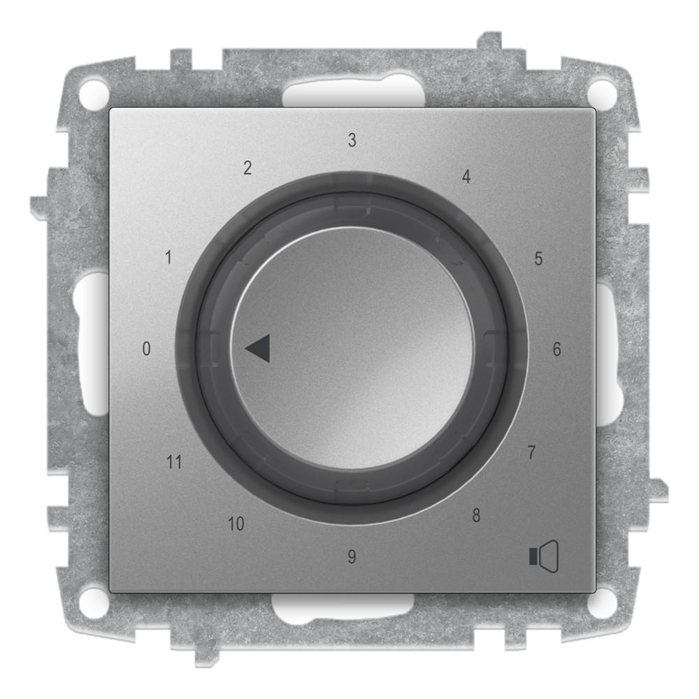 LAUTSPRECHERREGLER (Einsatz + Drehscheibe) ZENA Met. Silber