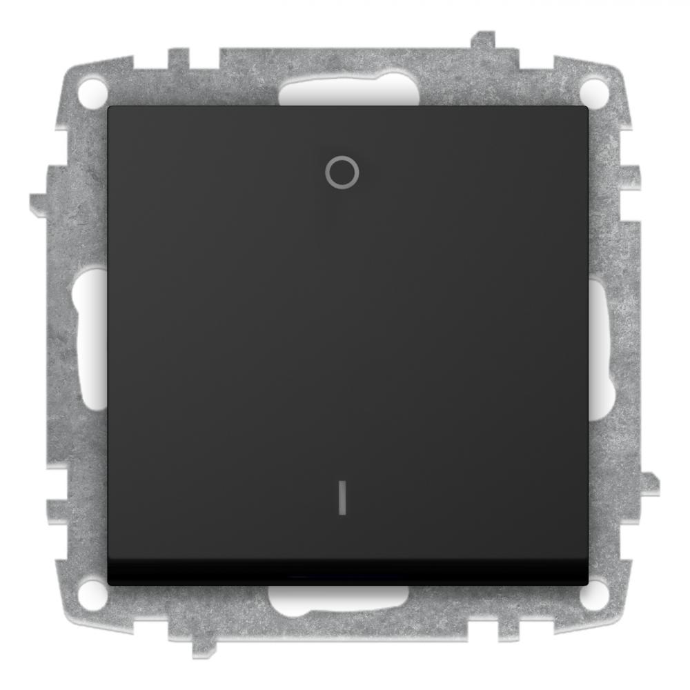 2 POLIGE SCHALTER (Einsatz + Wippe) ZENA Vantablack