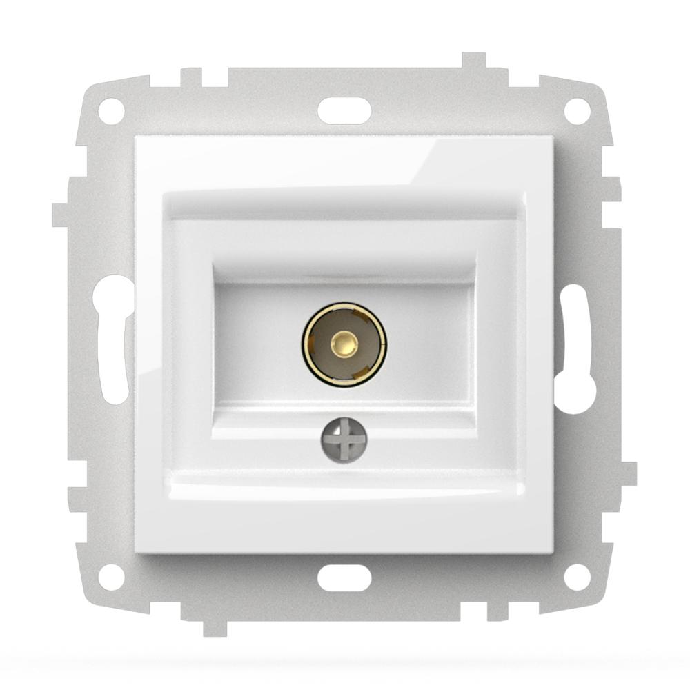 TV DOSE END WEIBLICH (Einsatz + Deckel) VEGA Alpinweiss